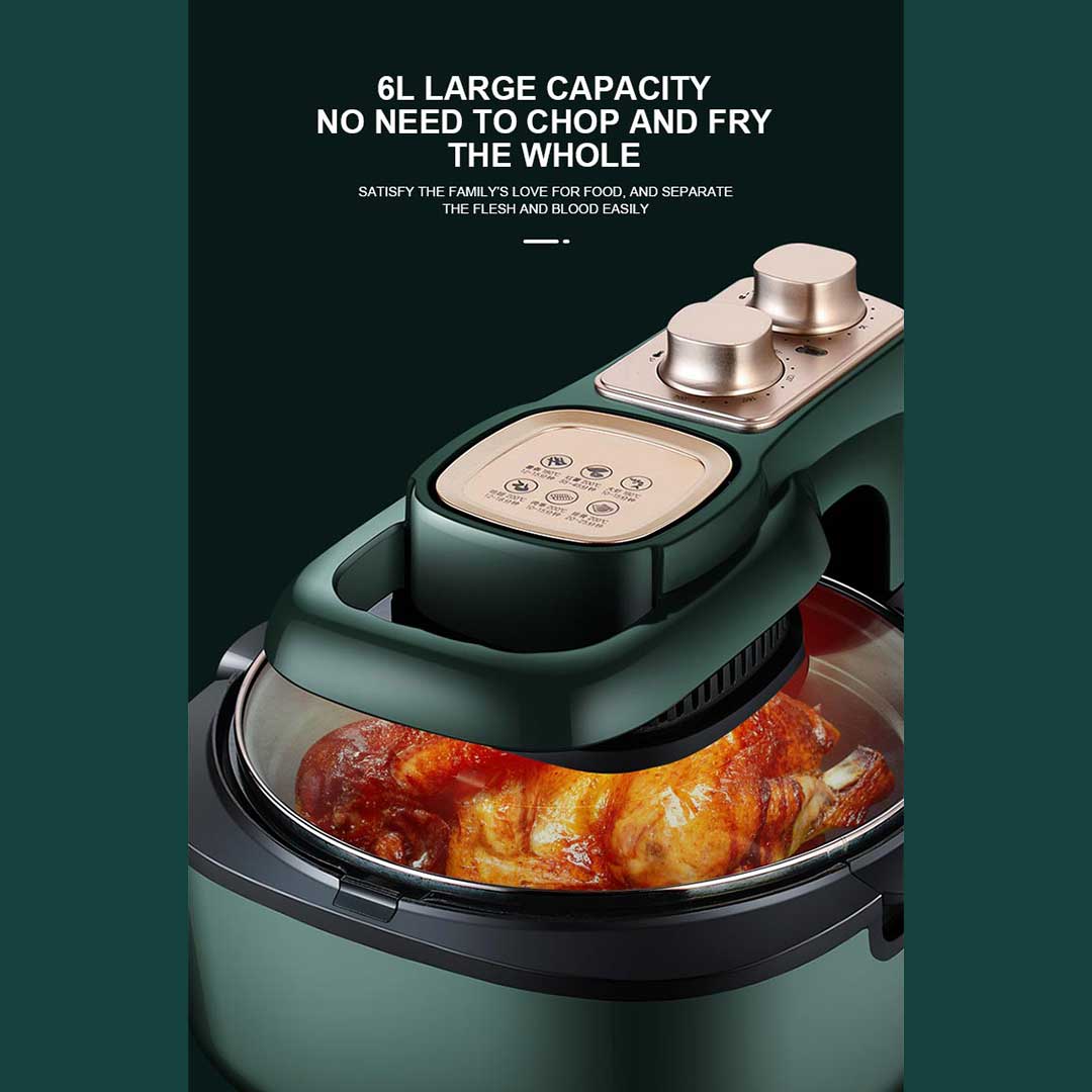 FRYCO 6.5-LITER AIR FRYER WITH 360 VIEW