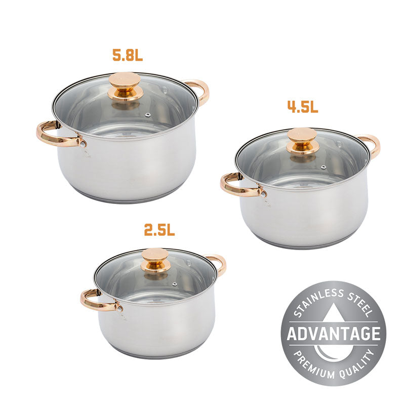6 Pieces Stainless Casserole