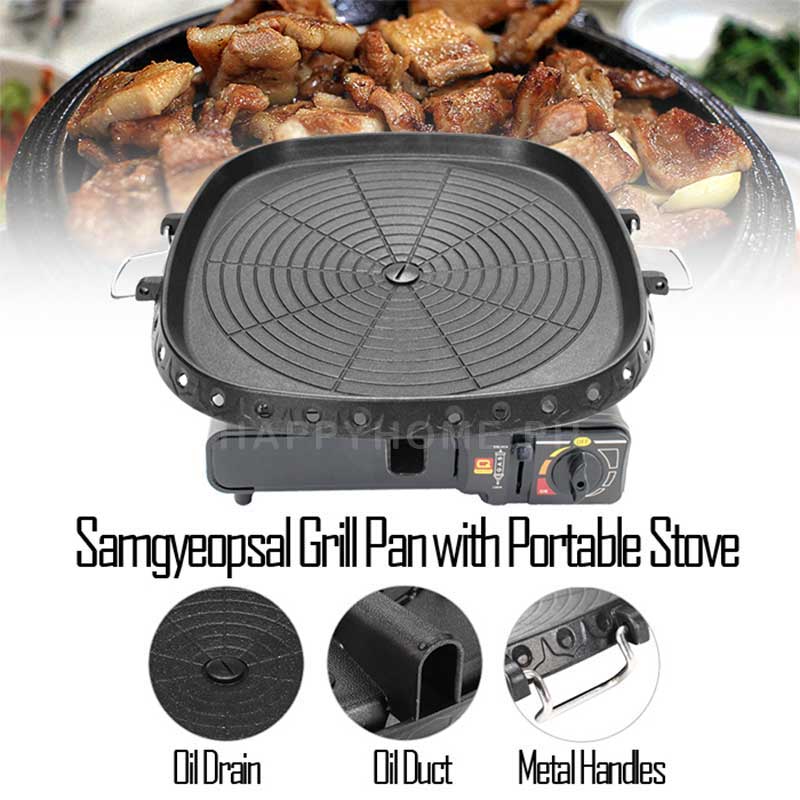 Samgyeopsal Grill Pan with Portable Stove