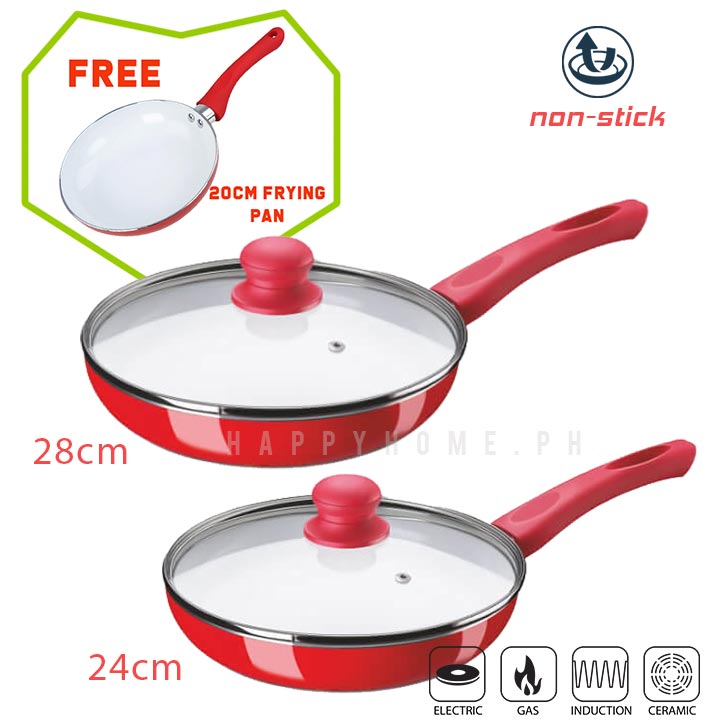 4 pcs Non-Stick Ceramic Frying Pan