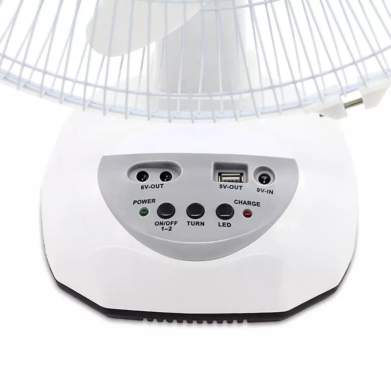 Eco Home Solar & Rechargeable Desk Fan