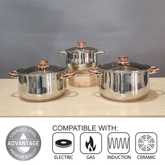 6 Pieces Stainless Casserole